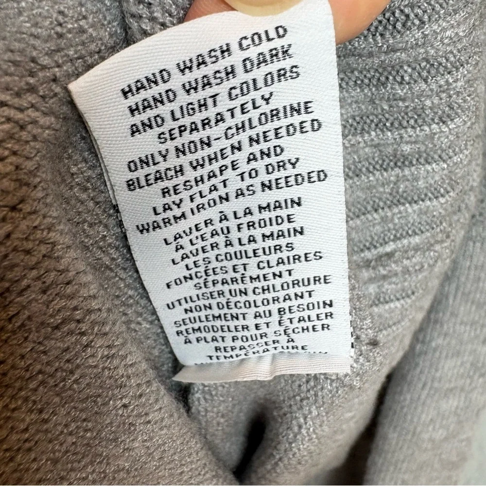 Magaschoni Mock Turtleneck Cozy Gray Sweater Wmn’s Petite Sz S